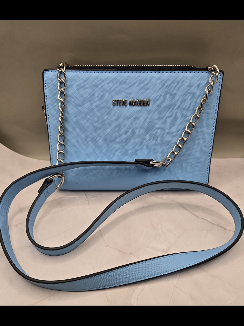 Steve Madden Sky Blue Crossbody Chain Bag Never Used
